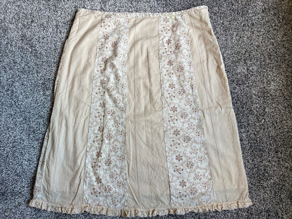 Vintage Xhilaration Size XL Cottage Core Y2K Lined Skirt Prairie Lace